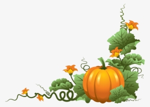 Autumn Painting, Scrapbook, Fall Clip Art, Image, Flower - Fall Pumpkin Border Clipart