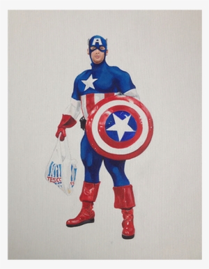 Flowers - Drawing Of Captain America Coloured