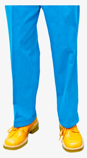 Blue Trousers And Yellow Shoes - Pants And Shoes Png