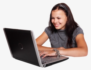 Girl Using A Laptop