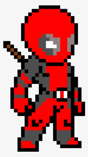 Deadpool Finished - Deadpool Pixel Art