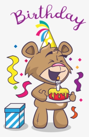 Birthday Card With Cute Bear And Gift, Birthday, Bear, - การ์ด วัน เกิด น่า รัก ๆ ธง น่า รัก