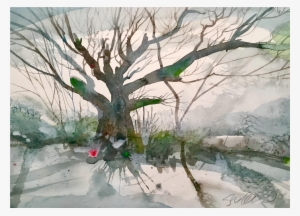 Branches Drawing Watercolor Tree - Watercolor Painting