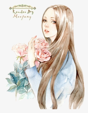 Render By Meefany - Girl With Flower Art