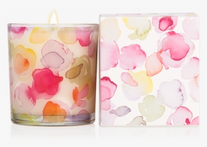 The Watercolour Collection - Crabtree & Evelyn Poppy Petal & Saffron Candle