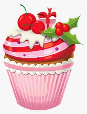 Christmas Cake Png Clipart - Cup Cakes Clip Art Png