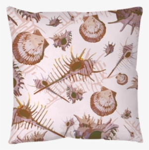 Beige Watercolor Seashells Pattern Floor Pillow • Pixers® - Watercolor Painting