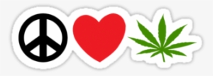 Weed Clipart Peace - Weed Sticker