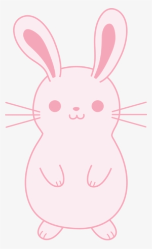 Jpg Royalty Free Cute Pink Easter Bunny Free Clip Art - Rabbit Clip Art Black