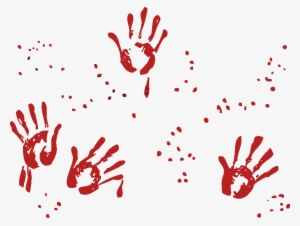 Johnny Automatic Handprints Blood - Fingerpainting Clipart Black And White