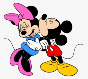Mickey And Minnie Mouse Clipart - Happy Kiss Day Cartoon