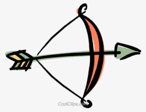 Bow & Arrow Royalty Free Vector Clip Art Illustration - Bow And Arrow