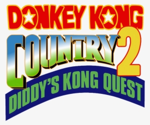 Donkey Kong Country 2 Diddy's Kong Quest Logo Clipart - Donkey Kong Country