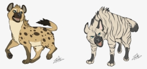 Hyena Drawing - Spotted And Striped Hyena
