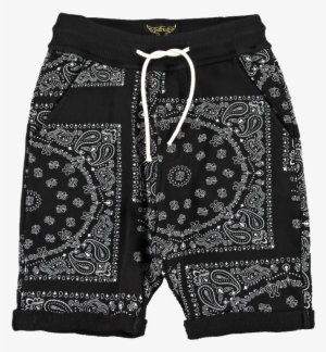 Finger In The Nose Grounded Fleece Bermuda Bandana - Bermuda Mollettone Motivo Bandana - Finger In The Nose