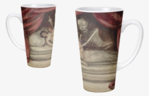 Large Latte Mug Color Changing Nude Woman, Cupid, Skeletal - Mug