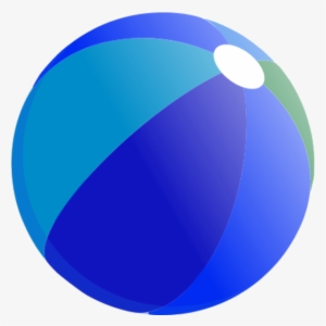 Beach Ball Vector Clip Art - Blue Beach Ball Clipart