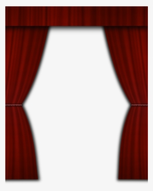 Download Curtain Clipart Torn - Red Curtain Frame Png