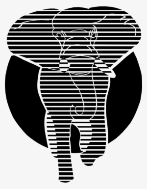 Free Vector Elephant Symbol Clip Art - White And Black Graphics