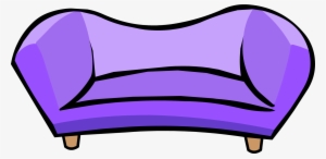 Purple Couch - Png - Club Penguin Couch