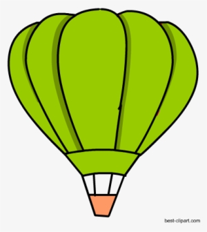 Free Green Hot Air Balloon Clipart - Green Hot Air Balloon Clipart