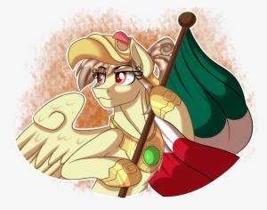 Jack-pie, Aztec, Flag, Mexican, Mexico, Nation Ponies, - Cartoon