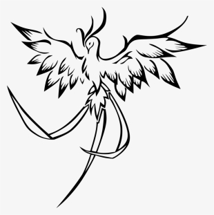 Ancient Symbolism Of The Magic Phoenix - Phoenix Bird Line Art