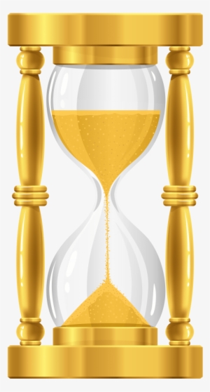 Free Png Gold Sand Clock Png Images Transparent - Golden Hourglass