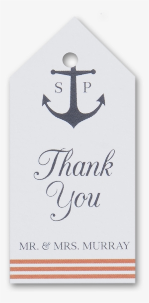 Monogram Anchor Favor Tag - Poster
