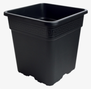 Black Square Pot 1 Gallon - Gro Pro Black Square Pot 1/2 Gallon