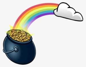 Rainbow With Pot O' Gold Sprite 008 - Clip Art