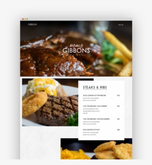 Gibbons Restaurant Website - Cheeseburger