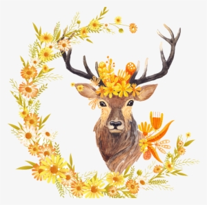 Antlers Watercolor Png Free - Free Fall Printables Home Decor