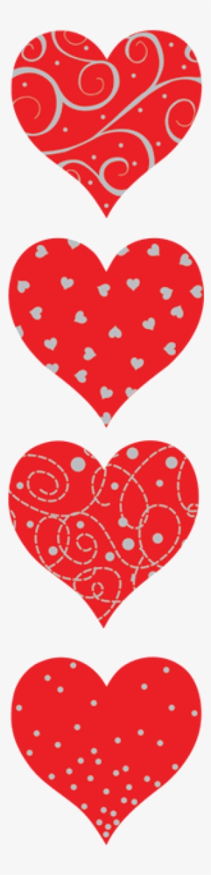 Red And Silver Hearts, Stickers, Mrs - Mrs. Grossman's Stickers-red & Silver Heart
