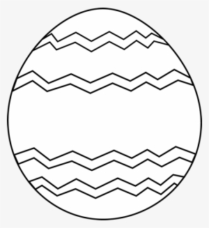 Egg Clipart Black And White Black White Zig Zag Easter - Black And White Easter Egg Clip Art