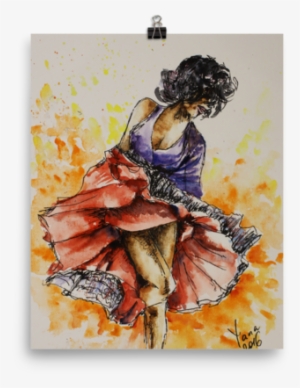 Hot Salsa Dancer Print - Fashion Illustration