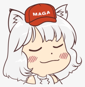 Freetoedit Awoo Maga Trump Anime Animeright Eyesshut - Momiji Make American Great Again
