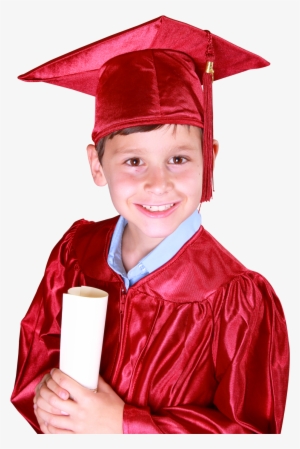 Little Boy In Graduation Gown And Mortarboard Png Image - Boy Graduated Png