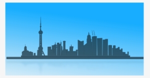 Clip Art City Skyline - Perkotaan Background Vector