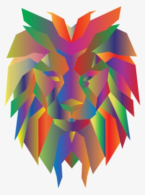 Rainbow Clipart Lion - Lion Faces Graphic Design