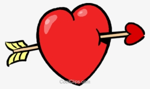 San Valentín Corazón Día Y La Flecha Libres De Derechos - Arrow Through Heart