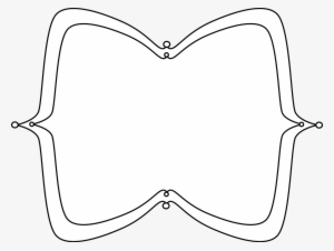 Black And White Wide Pointy Frame - Clip Art