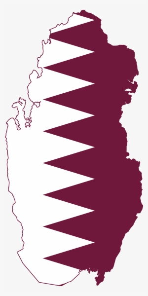 Qatar Flag Png Image Background - Flag Map Of Qatar