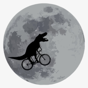 Tyrannosaurus Rex Bicycle Moon Tote Bag