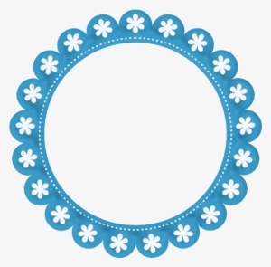 B *✿* Borders And Frames, Borders For Paper, Page Borders - Moldura Redonda Azul Png
