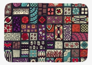 Seamless Pattern With Doodle Frames - Adult Coloring Books: Patterns & Designs