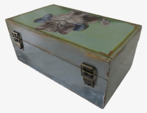 Shabby Chic Wooden Box The Kitten - Art