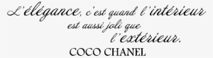 Sticker Citation Modo L Elegance C Est Coco Chanel - Citation Coco Chanel