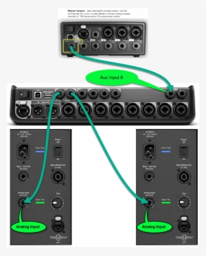 Connnect The T1 Tonematch Audio Engine Master Output - Bose T1 Tone Match Audio Engine