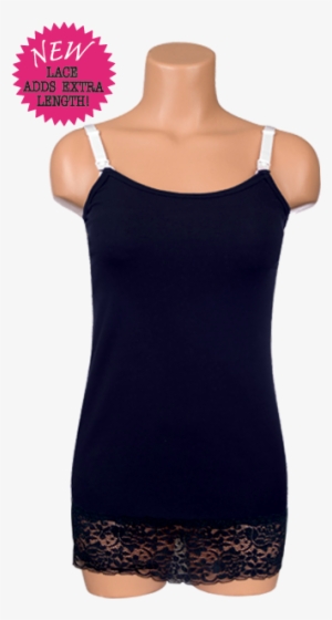 Undercover Mama Nursing Shirt ~ Lace Trim Black